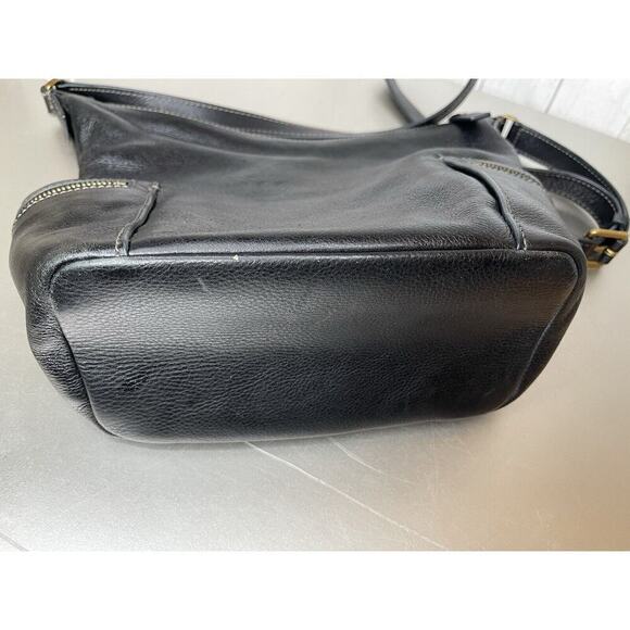 FOSSIL Emerson Black Leather Small Hobo Crossbody Bag Pebble Leather - Picture 5 of 8